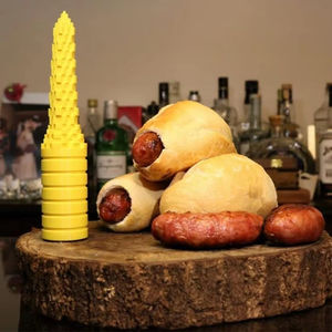 Herramienta perforadora de plástico para panecillas de hot dog con diseño antiadherente y a prueba de fugas para asar a la parrilla y hornear - Product Image 1