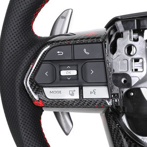 Volante LED de Fibra de Carbono con Cuero Semiperforado para Toyota Land Cruiser LC300 Prado Fortuner Hilux GR N70 Highlander - Product Image 4