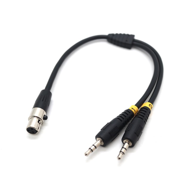 OEM Factory Direct Mini 3PIN XLR Female to 2xDC3.5mm Male Splitter Custom Audio Cable for Microphone Speaker Audio Mixer