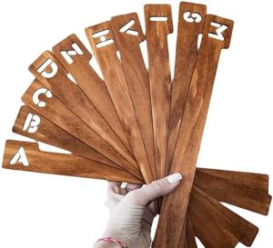 Séparateurs de disques vinyle personnalisés, guides d'organisateur de porte-disques en bois A-Z alphabétique - Product Image 1