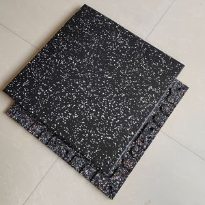 Dalles en <span class=keywords><strong>caoutchouc</strong></span> résistantes aux chocs 500x500x25mm pour sols de salle de sport et de fitness - Product Image 2