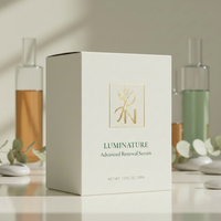 Boîte en carton personnalisée avec logo, en papier texturé naturel, pour gommage visage et emballage secondaire de produits de soin