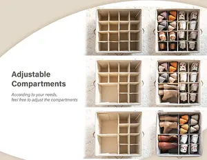 16 lưới vải lưu trữ hộp giày hộp lưu trữ với nắp với xử lý mạnh mẽ