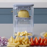 Keuken multifunctionele handmatige fruit- en groentesnijder, commerciële groentehakker, plastic+RVS voedselverwerker