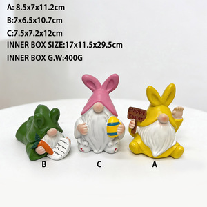 تماثيل قزم من الراتنج مخصصة للبيع بالجملة لتزيين عيد الفصح، تماثيل قزم إبداعية من البولي راتنج لتزيين الحدائق وهدايا المهرجانات - Product Image 3