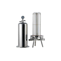 Veste chauffante 150 ° C Haute viscosité 1000cP | Boîtier de filtre liquide sanitaire rond de 20 pouces en acier inoxydable 316L pour filtration de polymères en phase fondue