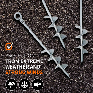 Estacas de anclaje de tierra en espiral recubiertas de polvo de acero resistente de 18 pulgadas/30 pulgadas Anclaje de tornillo de hormigón para suministros de jardín - Product Image 3
