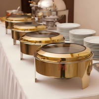 Liyunda – Ensemble de luxe pour service traiteur, chauffe-plats de buffet en acier inoxydable avec couvercle suspendu, idéal pour mariages et réceptions