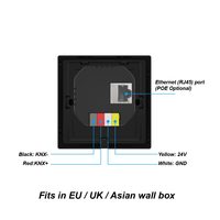 Panneau de commande intelligent KNX européen de 4 pouces, style rétro, étanche, avec design coulissant, compatible PC, prend en charge le capteur de proximité de 50 cm, directement de l'usine