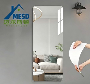 <span class=keywords><strong>Espejo</strong></span> Acrílico Autoadhesivo HD, Irrompible, Flexible, de Plástico Suave, Sin Cristal, para Montar en la Pared, Lámina de <span class=keywords><strong>Espejo</strong></span> de Cuerpo Entero - Product Image 1
