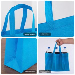 Ecológico reutilizable publicidad comestibles <span class=keywords><strong>Pp</strong></span> laminado tela no tejida bolso de compras bolso de mano - Product Image 5