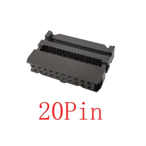 10/20 pièces FC-20P 2x10Pin double rangée pas 2.54mm connecteur IDC femelle en-tête 20 broches prise de câble