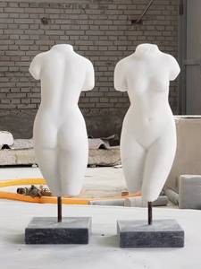 Scultura di Busto Nudo in Marmo da 36 cm con Base, Statua in Marmo Bianco Puro, Figurina Nuda <span class=keywords><strong>Venere</strong></span>, Statua Femminile da Tavolo da 15 Pollici - Product Image 6