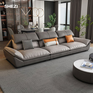 SHEZI, diseño moderno, sala de estar de lujo, villa, hotel, sofá, muebles, sofá de cuero, sofá, sofá - Product Image 3