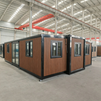 Maison conteneur extensible de 30 pieds (9,14 m) et 56 mètres carrés, 2 chambres, maisons modulaires préfabriquées, usine chinoise, bureau conteneur pliable