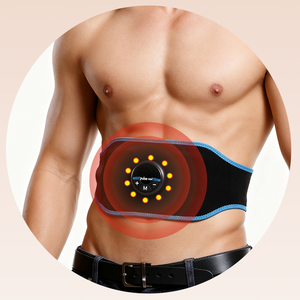 Ultrafino, ligero, compresa caliente, pulso, microcorriente, cinturón de masaje Abdominal para el vientre, masajeador de cintura Ems inalámbrico con calor - Product Image 6