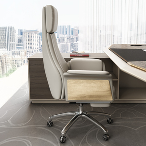 Chaise de bureau de luxe en cuir meilleure chaise de bureau ergonomique fauteuil de direction en cuir de vachette véritable - Product Image 4