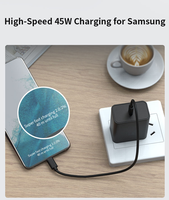 Chargeur USB C Super Rapide 45W 2026 Nouveau, Charge Rapide du Téléphone, Adaptateur Mural QC 3.0, Port Type-C pour Prise Multiple