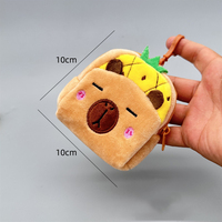 Petits cadeaux en gros, kawaii, doux et mignons, sac de rangement pour écouteurs en peluche, porte-monnaie en peluche, hamburger, cookie, porte-clés en peluche