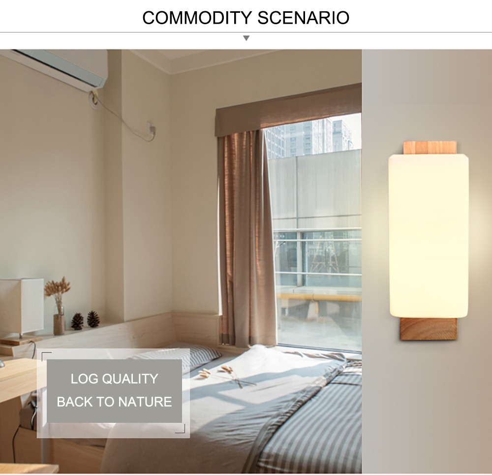 Creativity Indoor Modern Wall Lamp Lights Bedroom Corridor Decorative Nordic Wooden Wall Lamp For Bedroom