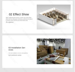 Solution de présentation complète pour boutique <span class=keywords><strong>en</strong></span> bois : Armoire murale LED pour vêtements, présentoir à vêtements suspendus pour magasin de détail - Product Image 6