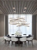 Lustres minimalistes de luxe modernes lampes suspendues hall d'hôtel Villa salon Music Hall lustre personnalisé