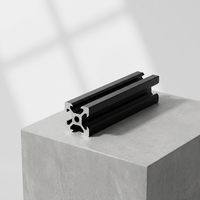 Profilé en aluminium à rainure en V 2040 conforme aux normes européennes, anodisé noir, parfait pour les imprimantes 3D/frames de bancs de travail CNC