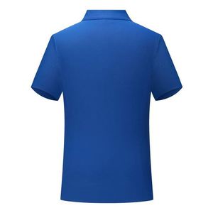 เสื้อโปโลแขนสั้นผ้าไนลอนผสมสแปนเด็กซ์ แห้งเร็ว สีกรมท่า ปักลาย สำหรับผู้ชายและผู้หญิง สีดำ - Product Image 2