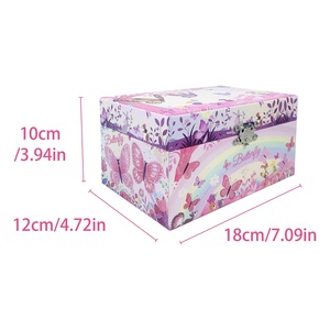 Boîte à musique à manivelle Yiyu, écologique, lavable, miroir rotatif pour bijoux, papier décoratif, mignonne, pour filles, décoration d'intérieur, cadeau, OEM personnalisé - Product Image 5