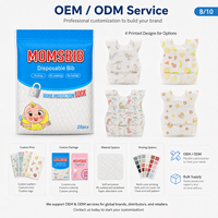 Bavoirs pour enfants MOMSBIB, sans BPA, imperméables, anti-déversement, anti-salissures, pour l'alimentation, 20 pièces pour 13-36 mois, directement de l'usine