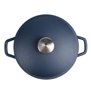 Rôtissoire ronde <span class=keywords><strong>en</strong></span> <span class=keywords><strong>fonte</strong></span> bleu mat Beauty Four hollandais Grande casserole de cuisson <span class=keywords><strong>en</strong></span> émail pour restaurants - Product Image 6