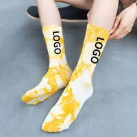 2020 Bán Buôn Tùy Chỉnh Hiphop Tie Dye Logo Compression Socks Tùy Chỉnh Đường Phố Da Cao Huff Skate Bao Bì Thời Trang Vớ