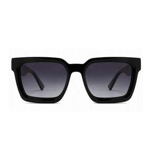 Gafas de Sol Polarizadas con Marco Grueso Negro Leopardo, Logotipo Personalizado al por Mayor, Protección UV400, Marco Grande Cuadrado de Acetato para Hombre y Mujer - Product Image 1