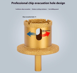 Ensemble de forets diamantés à double couche pour marbre, pierre, carrelage céramique, verre, pour l'ouverture de bassins dans les éviers inférieurs, pour utilisation avec une perceuse à maçonnerie - Product Image 4