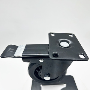 VIMA Custom ized 4 Zoll elastische Gummi rollen Schwenkbare Lenk rolle Rad bremse Medium Duty Nachlauf für Wagen