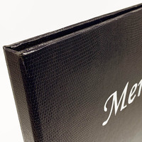 Couverture de menu en lin pour restaurant, format A4, 2 pages, couverture de menu en cuir, format lettre