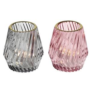 ASSORTIMENT DE PORT-CANDLES EN VERRE 9X9CM - Product Image 1