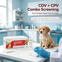 Kit de test rapide de diagnostic CDV CPV Ag haute précision pour animaux de compagnie, diagnostic vétérinaire