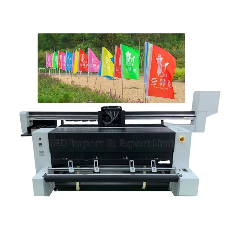 Guangzhou için bayrak baskı 2.3/3.2m boya süblimasyon giysi çizici 6ft dijital tekstil doğrudan kumaş yazıcı