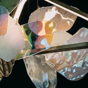 Bắc Âu Minimalism Nghệ Thuật Thiết Kế Tinh Tế Màu Sắc Tay Làm Thủy Tinh Mặt Dây Chuyền & Treo Ánh Sáng Điều Chỉnh Chiều Cao Xoay Đèn Cơ Sở 100% Tùy Chỉnh - Product Image 4