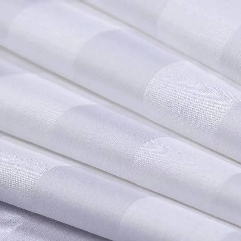 Hotel hospital bedding fabric wholesale cotton white 40 1cm 3cm Satin ordered finished products