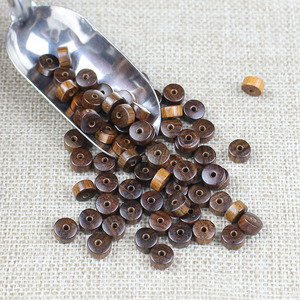 Black Rosewood <b>Spacer</b> Beads 4x7mm Polished Round Shape For Jewelry Making DIY Accessories - Product Image 3