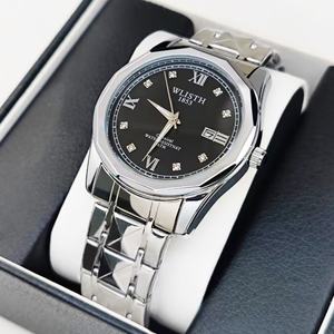 Relojes de Cuarzo de Acero Inoxidable para Hombre con Logotipo Personalizado, Diseño Casual y Elegante para Negocios, Esfera de Cristal, Pantalla con Manecillas, Caja de Aleación - Product Image 5
