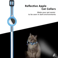 Vente en gros chaude collier pour chat avec ceinture réfléchissante AIRTAG Locator housse de protection collier réglable avec cloche