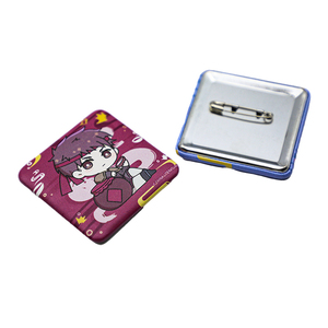 Badges en métal de type usine, badges en fer blanc pour anime, badges en fer blanc ronds, carrés, en forme d'étoile avec épingle de sûreté - Product Image 5