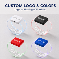Bracelet LED à télécommande, recharge magnétique, ABS TPU, logo personnalisé, bracelet lumineux pour fête, vente en gros