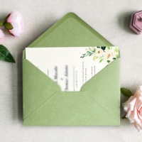 Enveloppes A7 personnalisées 5.35X7.5 ''Enveloppes de mariage vert sauge pour 5X7'' cartes d'invitation Invitations de remise des diplômes Photos
