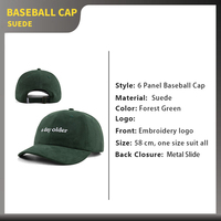 Nouvelle Tendance Casquette de Baseball en Daim Personnalisée avec Logo Brodé Plat Couleur Unie Qualité Supérieure 6 Panneaux Chapeau de Sport