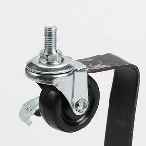 <b>Caster</b> <b>Wheels</b> 1.5 Inch Rubber Swivel With Side Pedal Brake Locking Mechanism Bolt Hole Type - Product Image 3