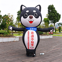 Danseur gonflable publicitaire extérieur personnalisé HPS, imperméable, motif chat de dessin animé, garantie 2 ans, 3,66 m de haut
